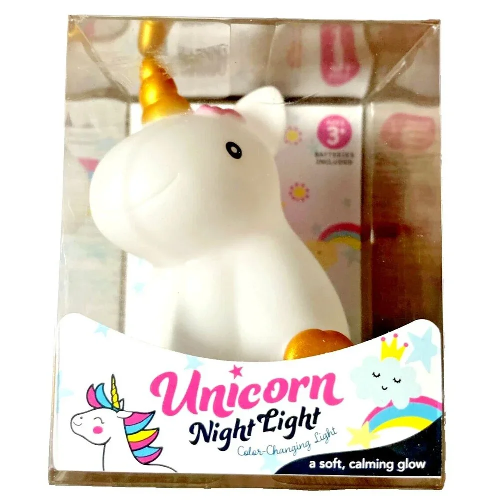 Evriholder Unicorn Night Light Pink Mane Calming Design Playroom Bedroom Gift